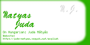 matyas juda business card